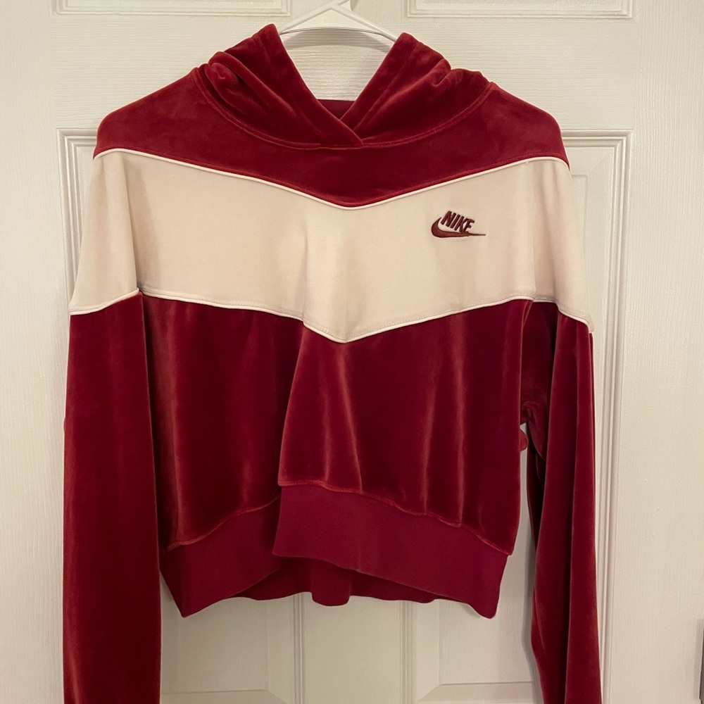 Cropped Velvet Nike Hoodie